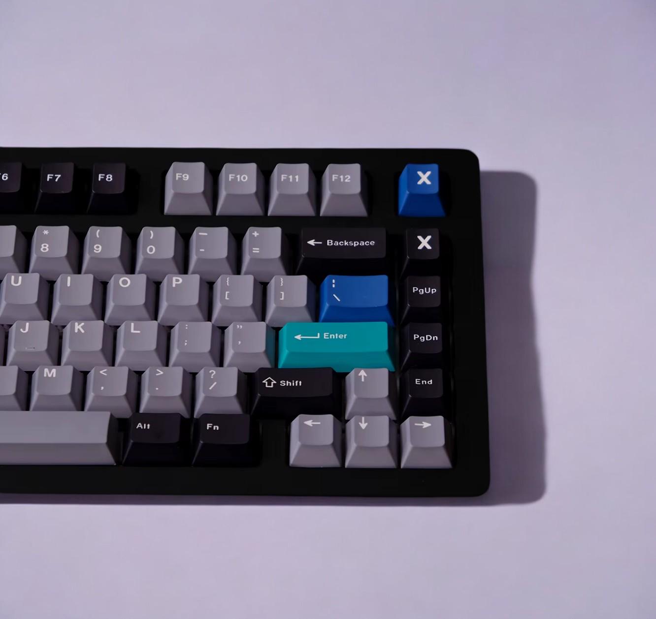Modern Gray Black Keycap Set