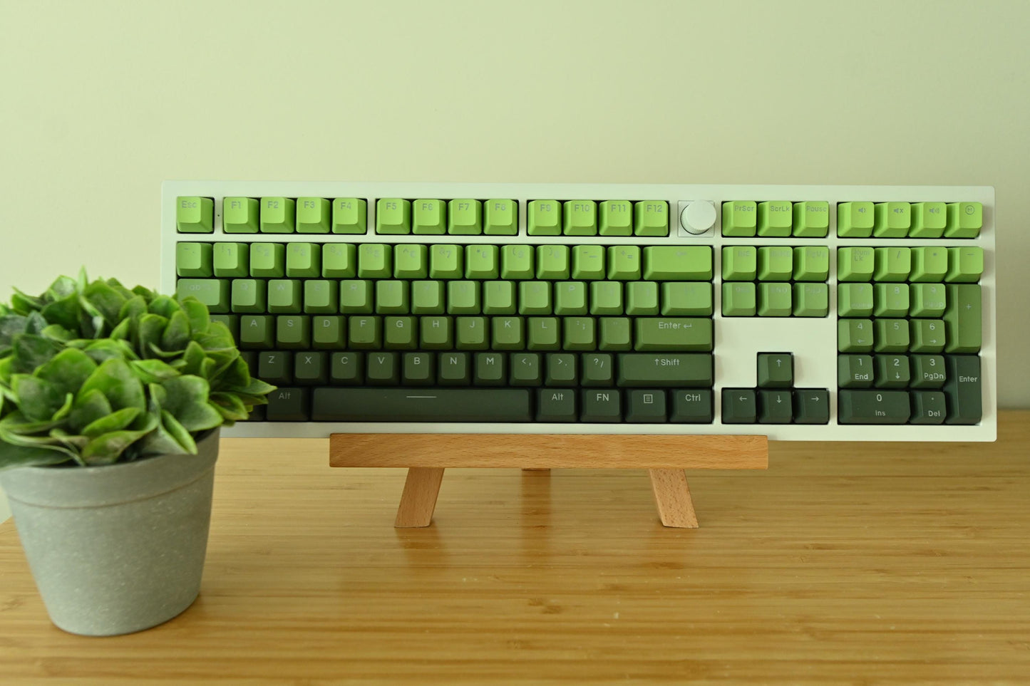 Backlit Matcha Green Gradient Keycap Set
