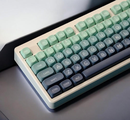 Green Blue Gradient Spring Night Theme Keycap Set
