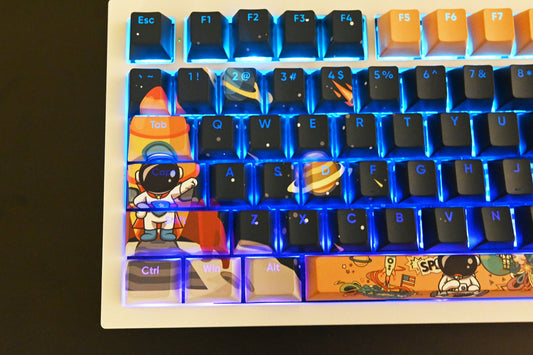 Backlit Comic Cartoon Astronaut Keycap Set