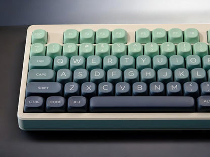 Green Blue Gradient Spring Night Theme Keycap Set