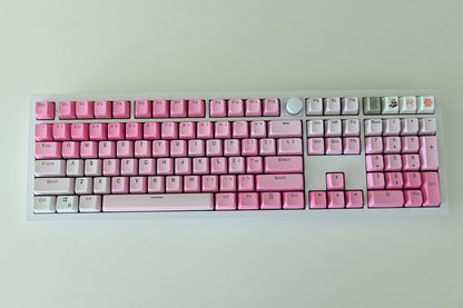 Backlit Pink Gradient Love Theme Keycap Set