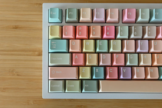 Rainbow Heart Gradient Theme Keycap Set