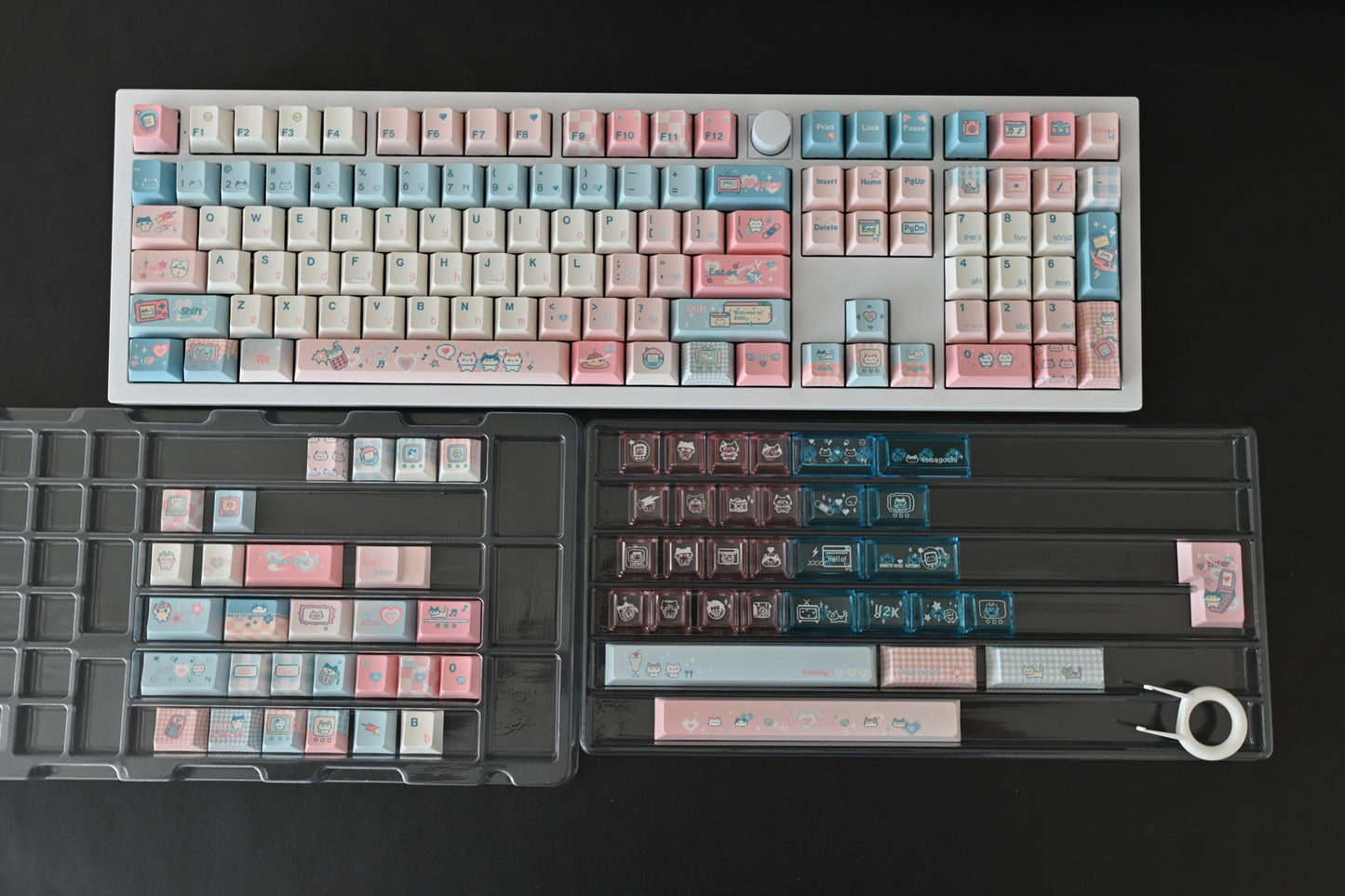 Retro Cyberpunk Cat Keycap Set