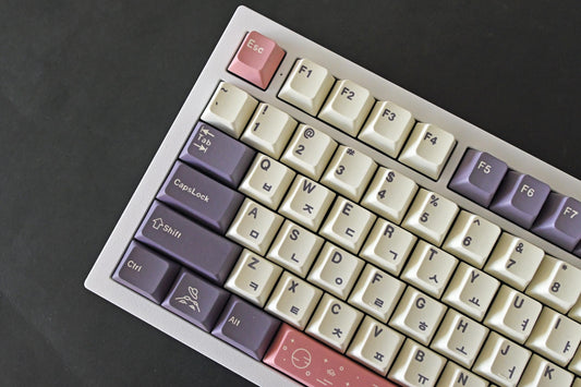 Purple Outer Space Theme Korean Keycap Set