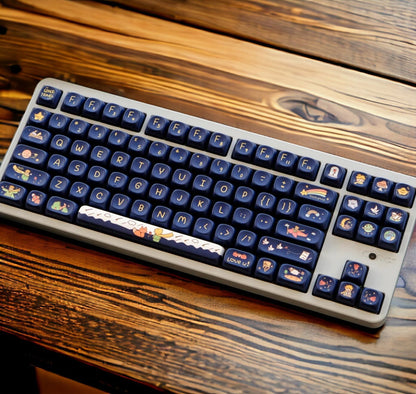 Dark Blue Cartoon Boy Galaxy Keycap