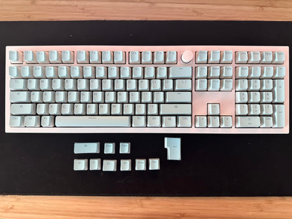 Backlit Translucent Blue Pudding Keycap Set
