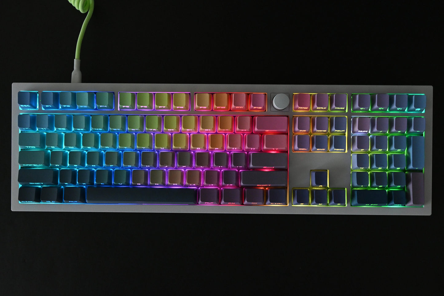 Backlit Pastel Rainbow Gradient Keycap Set