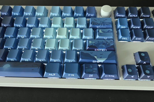 Backlit Blue Night Sky Theme Side Print Keycap Set