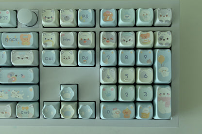 Cute Dog in the Clouds Sky Keycap Set