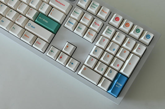 Retro Minimalist Rainbow Font Keycap Set