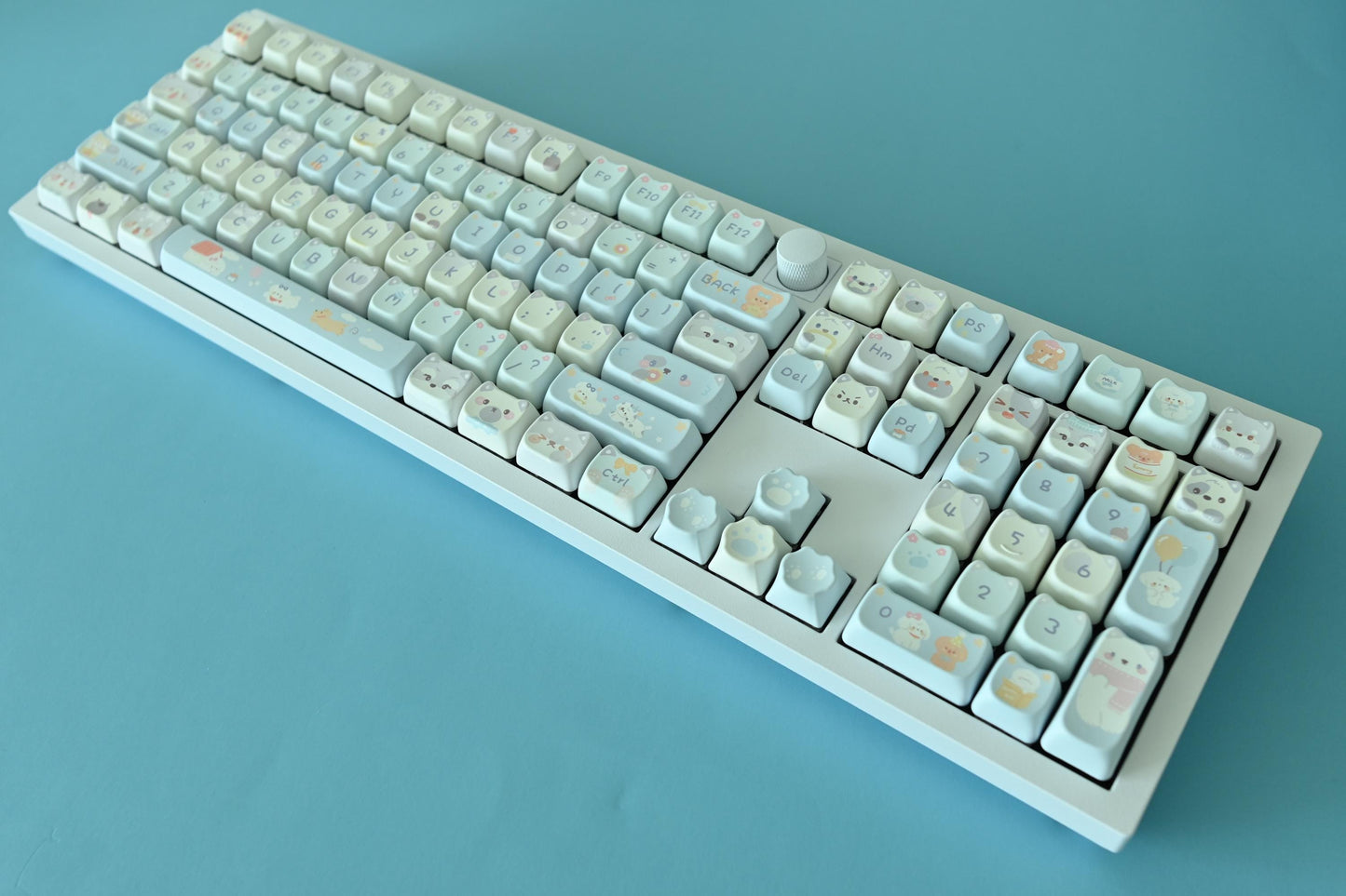 Cute Dog in the Clouds Sky Keycap Set
