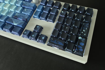 Backlit Blue Night Sky Theme Side Print Keycap Set