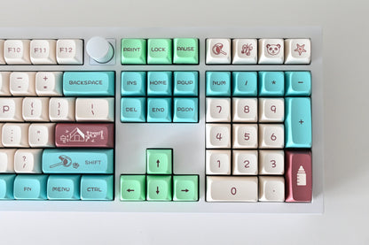 Cute Animal Village Life Keycap Set