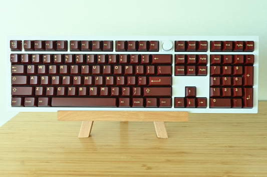 Dark Red Minimalist Double Shot Keycap Set