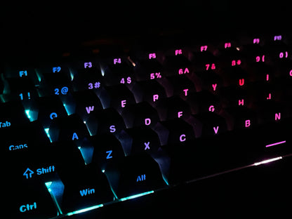 Black Backlit Side Print  Keycap Set