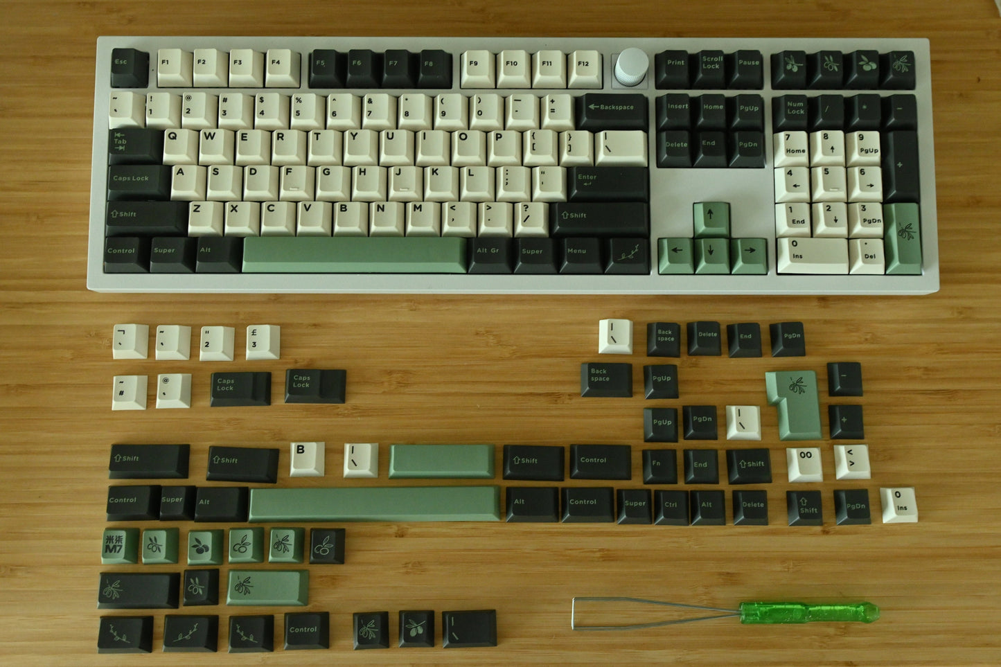 Green Olive Nature Theme Keycap Set