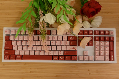 Pink Blossom Valentines Keycap Set