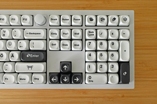 Black and White Japan Theme Keycap Set (German Layout)