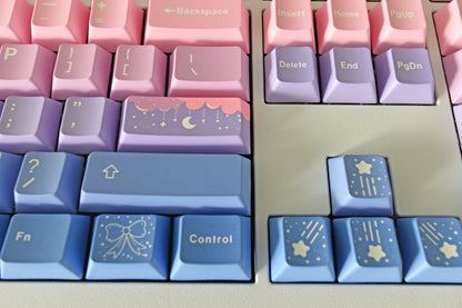 Pink Fairy Moon Theme Keycap Set