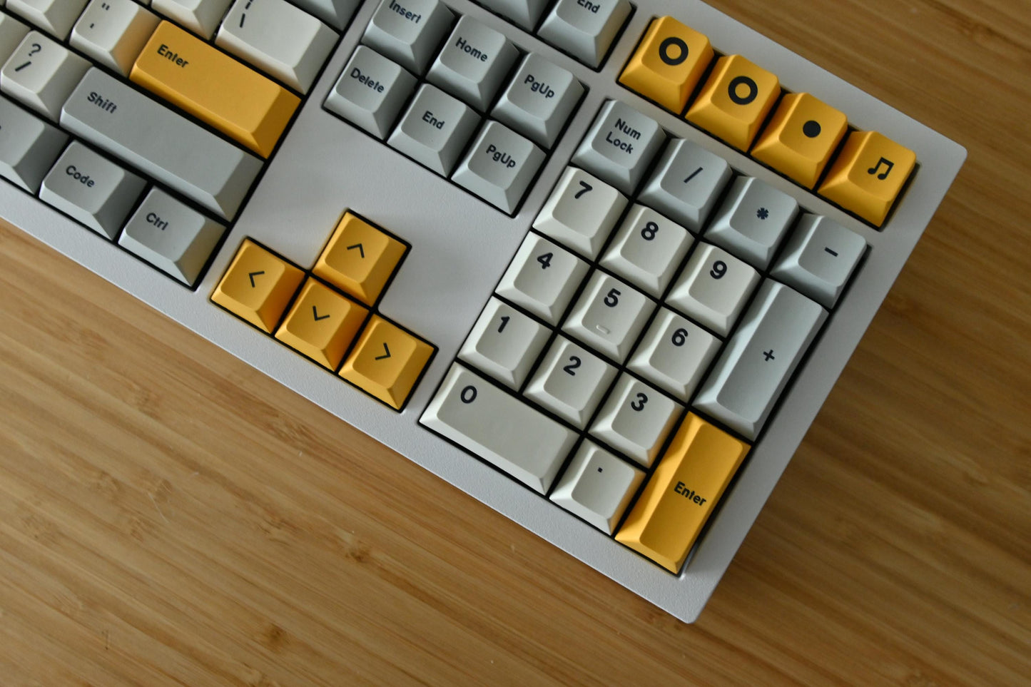 Retro Yellow Gray Keycap Set
