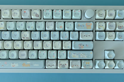 Cute Dog in the Clouds Sky Keycap Set
