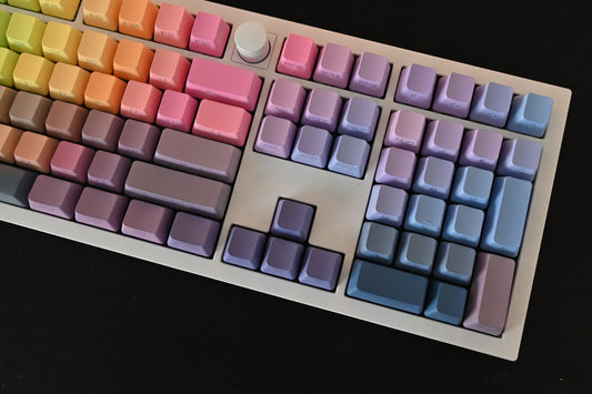 Backlit Pastel Rainbow Gradient Keycap Set