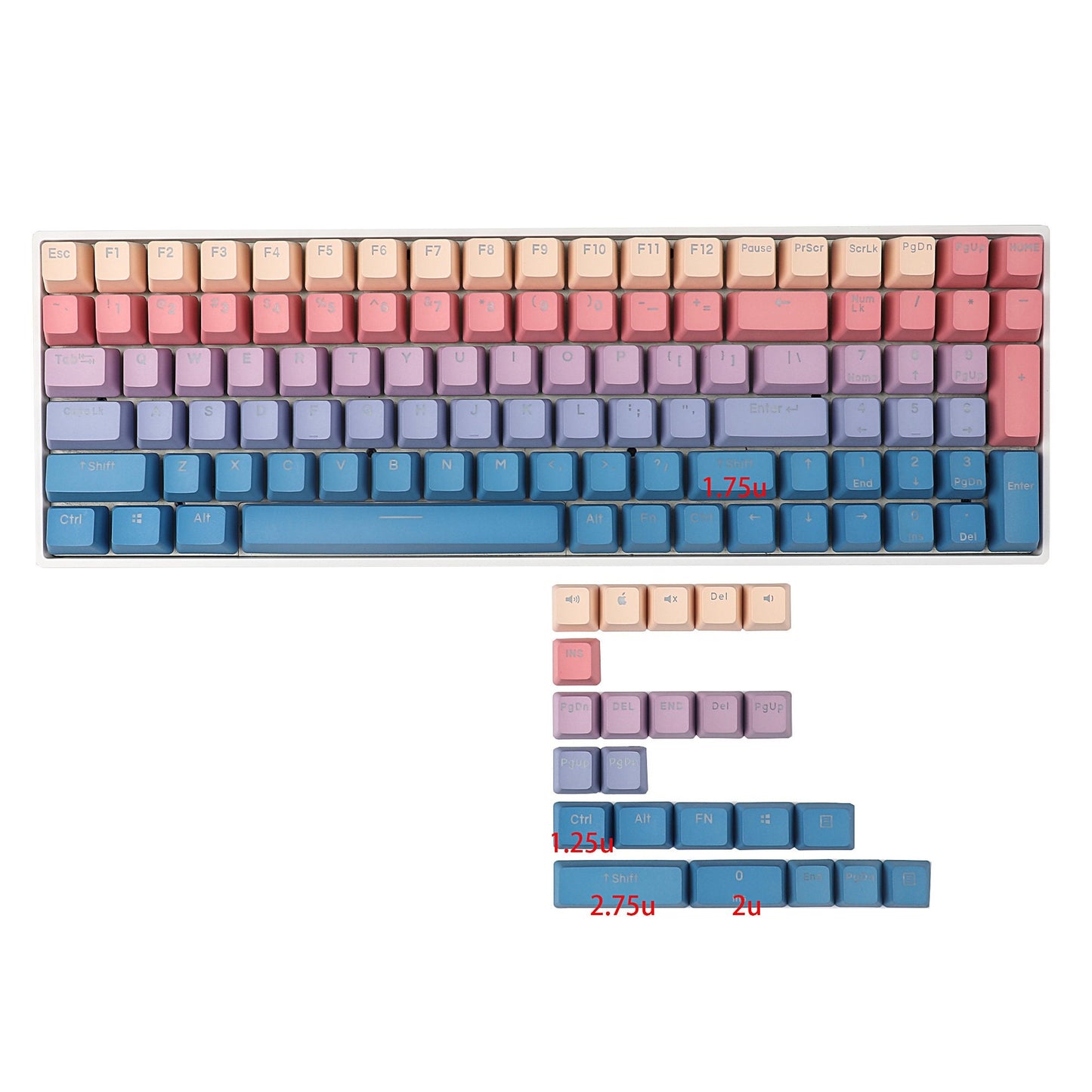 Evening Sunset Gradient Backlit Keycap Set