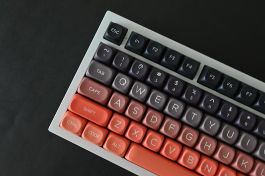 Orange Black Gradient Autumn Sunset Theme Keycap Set