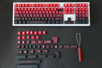 Red Gothic Halloween Keycap Set