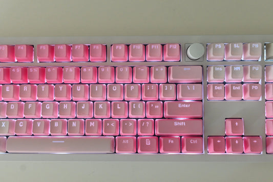 Backlit Pink Gradient Love Theme Keycap Set