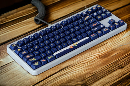 Dark Blue Cartoon Boy Galaxy Keycap