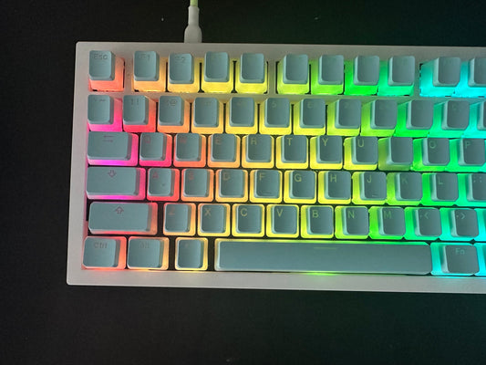 Backlit Translucent Blue Pudding Keycap Set