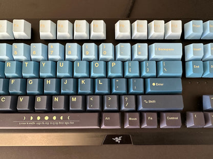 Blue Night Moon Gradient Keycap Set