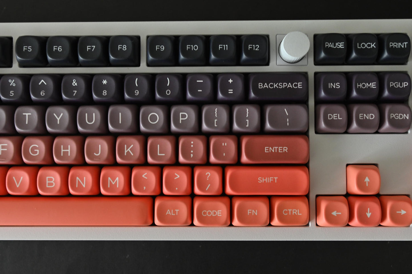 Orange Black Gradient Autumn Sunset Theme Keycap Set