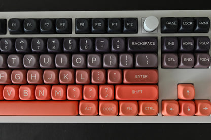 Orange Black Gradient Autumn Sunset Theme Keycap Set