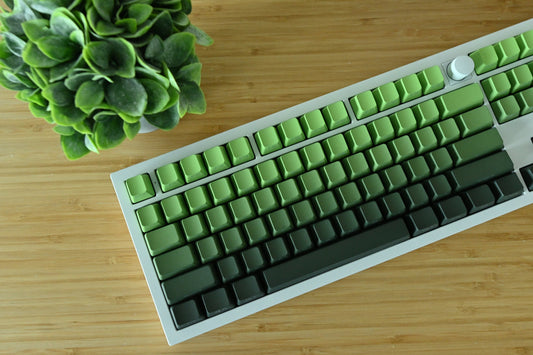 Backlit Matcha Green Gradient Keycap Set