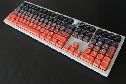 Orange Black Gradient Autumn Sunset Theme Keycap Set
