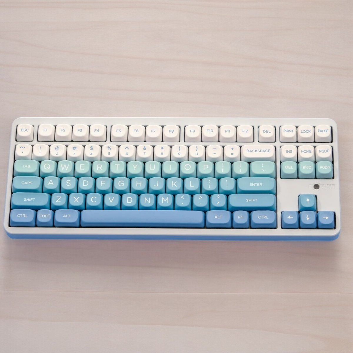 Glacier Ice Blue Gradient Keycap Set