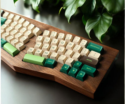 Deep Green Forest Wood Theme Keycap Set