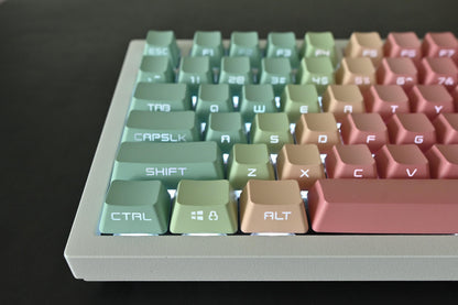 Backlit Pastel Rainbow Gradient Side Print Keycap Set
