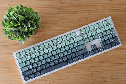 Green Blue Gradient Spring Night Theme Keycap Set