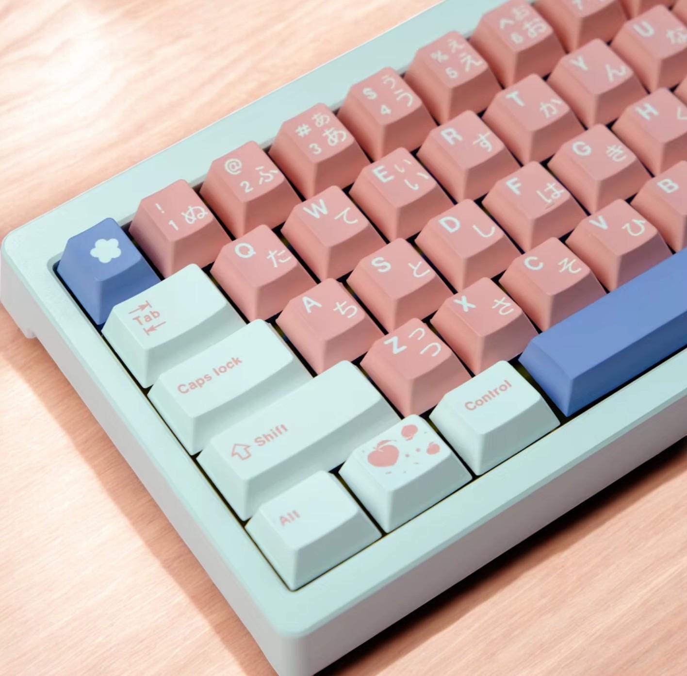 Cute Pink Blue Peach Dream Theme Keycap Set
