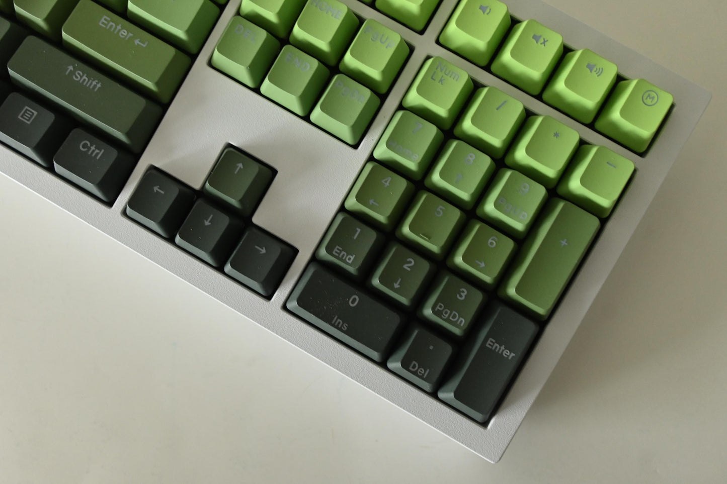 Backlit Matcha Green Gradient Keycap Set