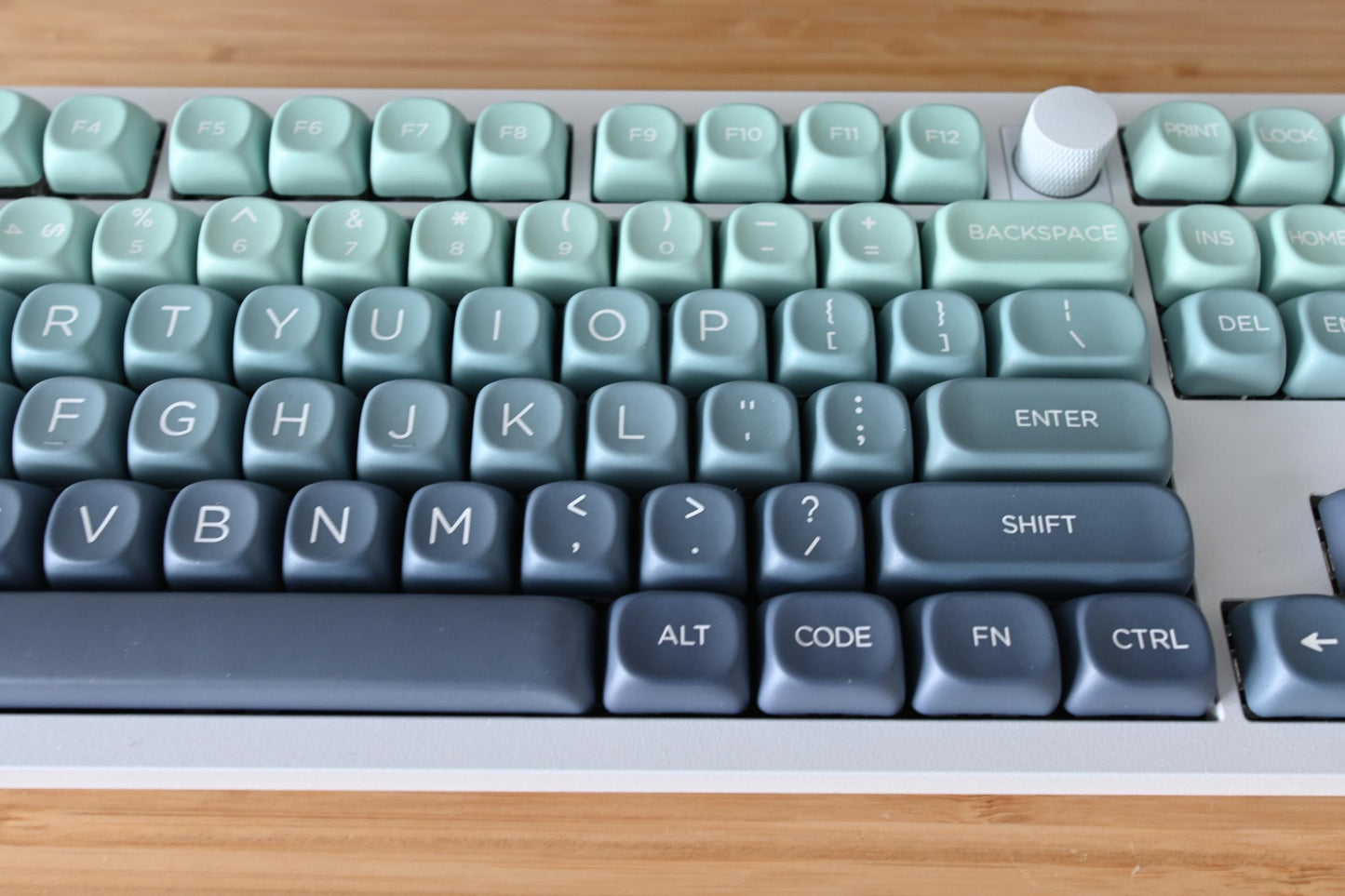 Green Blue Gradient Spring Night Theme Keycap Set