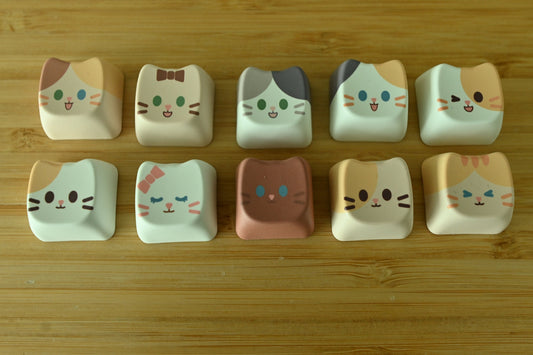 Cute Cat Head Keycaps