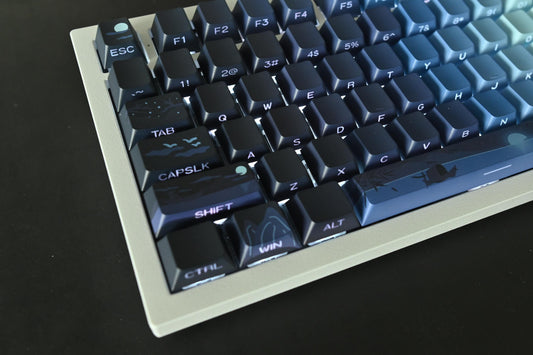 Backlit Blue Night Sky Theme Side Print Keycap Set