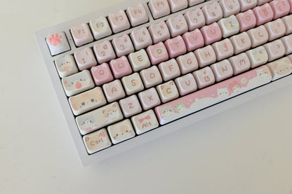 Cute Cartoon Cat Theme Keycap Set