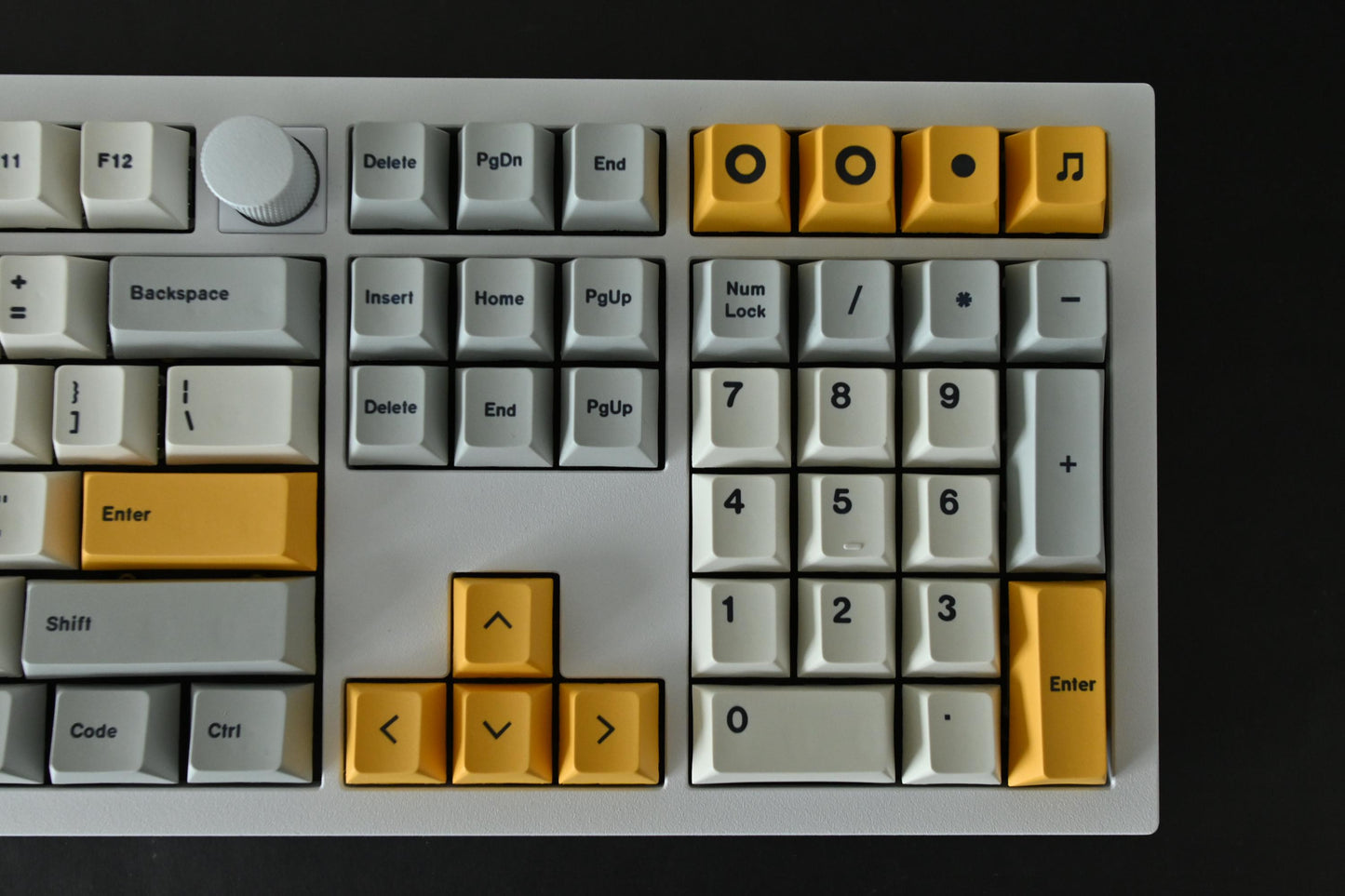 Retro Yellow Gray Keycap Set
