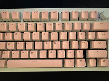 Backlit Translucent Pink Pudding Keycap Set
